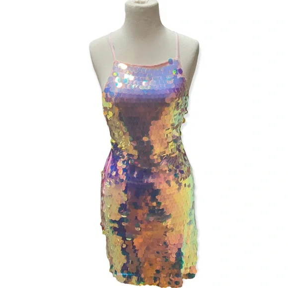 Forever 21 | Dresses | Forever 2 Pink Sequin Dress | Poshmark